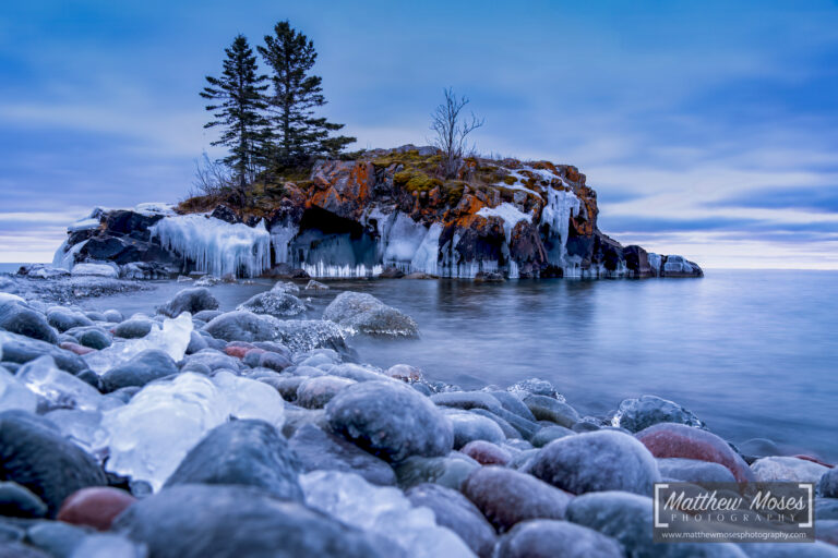 Frozen Shore at Hollow Rock